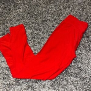 Lularoe Vibrant Red Leggings